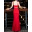 Elegant Middle Eastern Style Bodycon Mother of the Bride Dresses – V-Neck Sleeveless Gown with Slit, Zipper Detail and Built-in Chest Pad – Polyester & Spandex Blend – All-Season Long Evening Dress