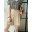 Button Front High Waist Shorts, Casual Solid Color Slant Pockets Loose Shorts For Spring & Summer, Women's Clothing