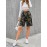 Camo Print Patched Pockets Shorts, Casual Elastic Waist Drawstring Shorts For Spring & Summer, Women's Clothing