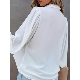 Tooluck Women's Lantern Sleeve Shirt